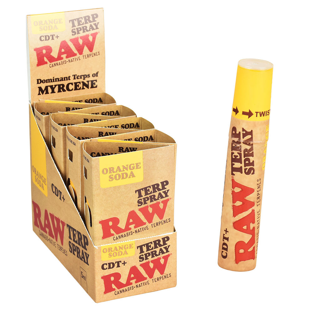 RAW TERPENE SPRAY 5ML 8PK/DISPLAYY ORANGE SODA