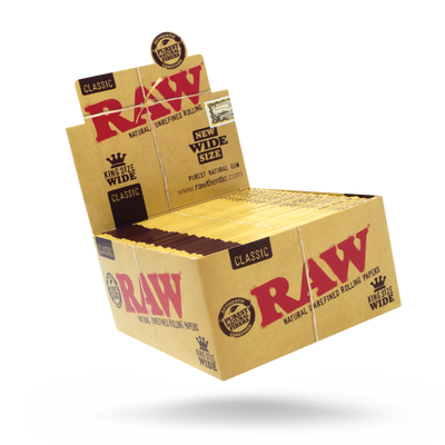 RAW CLASSIC KING SIZE NEW WIDE SIZE 50PK/BOX 33 LEAVES/PK 53365