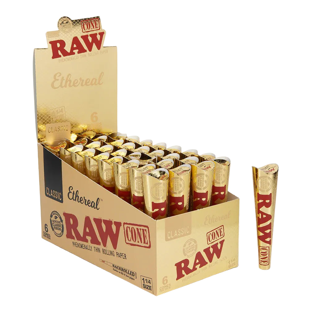 RAW CLASSIC ETHEREAL KING SIZE CONE 3/PK 32PK/BOX