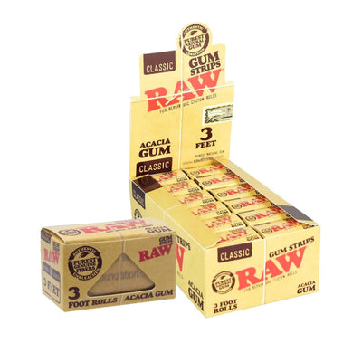 RAW CLASSIC GUM STRIPS 3FEET/ROLL 24CT/BOX ACACIA GUM 52290