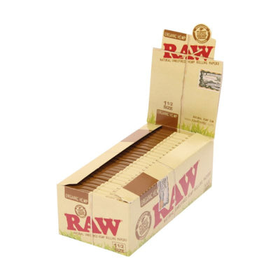 RAW ORGANIC 1 1/2 25 PACKS/BOX 33 LEAVES/PACK 79221