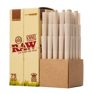 RAW ORGANIC CONE K/S 75ct/Box