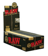 RAW BLACK SINGLE WIDE CLASSIC 25PK/BOX 100 LEAVES/PACK 50333