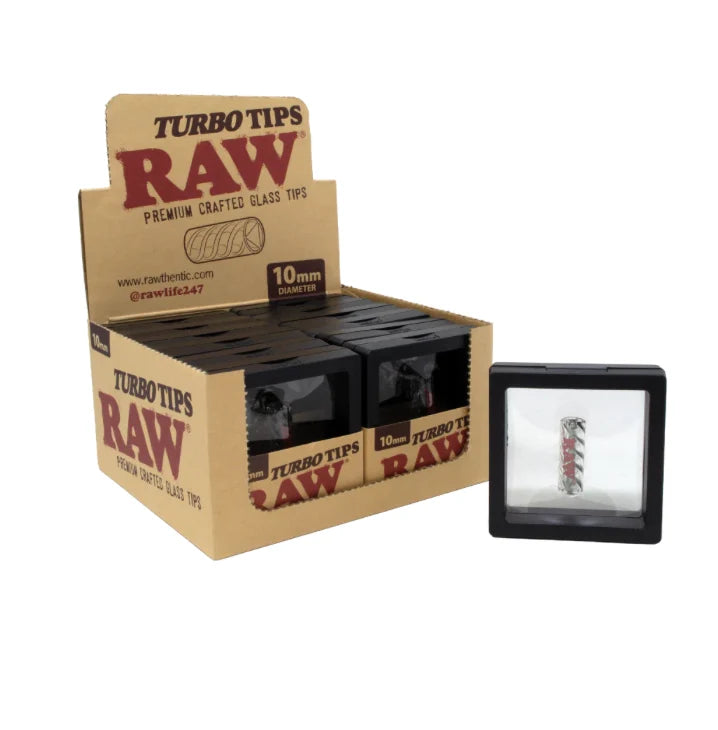 RAW TURBO TIPS 10mm DIAMETER 12ct/DISPLAY