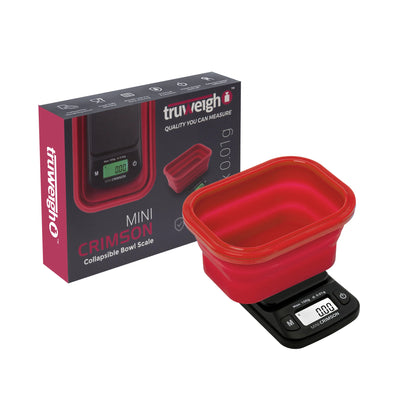 TRUWEIGH MINI CRIMSON COLLAPSIBLE BOWL SCALE 100gX0.01g RED