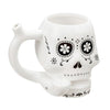 FASHIONCRAFT PREMIUM ROAST & TOAST CERAMIC MUG PIPE SKULL WHITE #82477