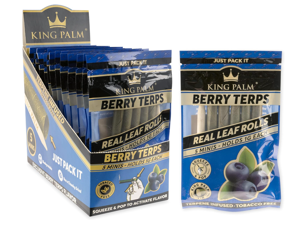 KING PALM MINI CONES 5/Pk 15Pk/Box BERRY TERPS