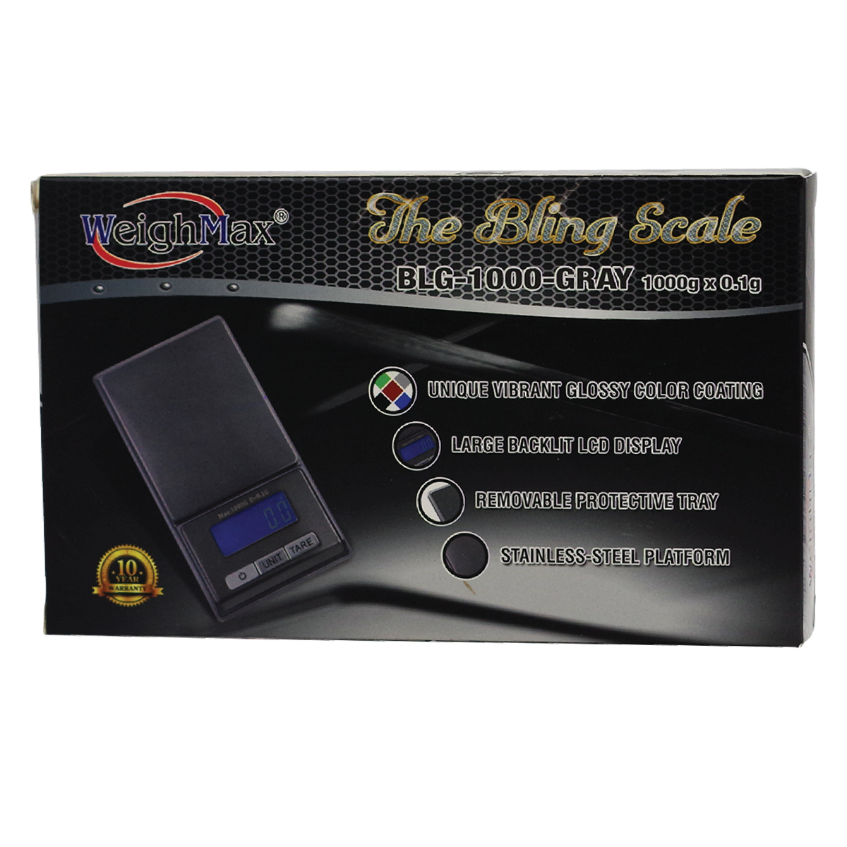 WEIGHMAX THE BLING SCALE BLG-1000 1000G X 0.1G GRAY