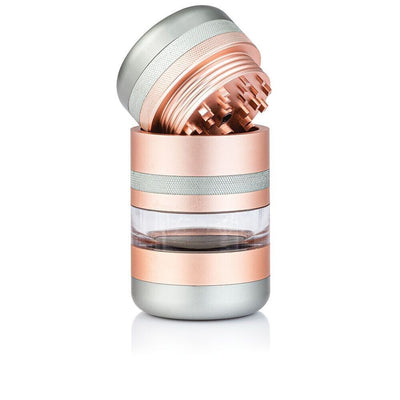 KANNASTOR GR8TR V-2 JAR BODY GRINDER ROSE GOLD/MATTE SILVER
