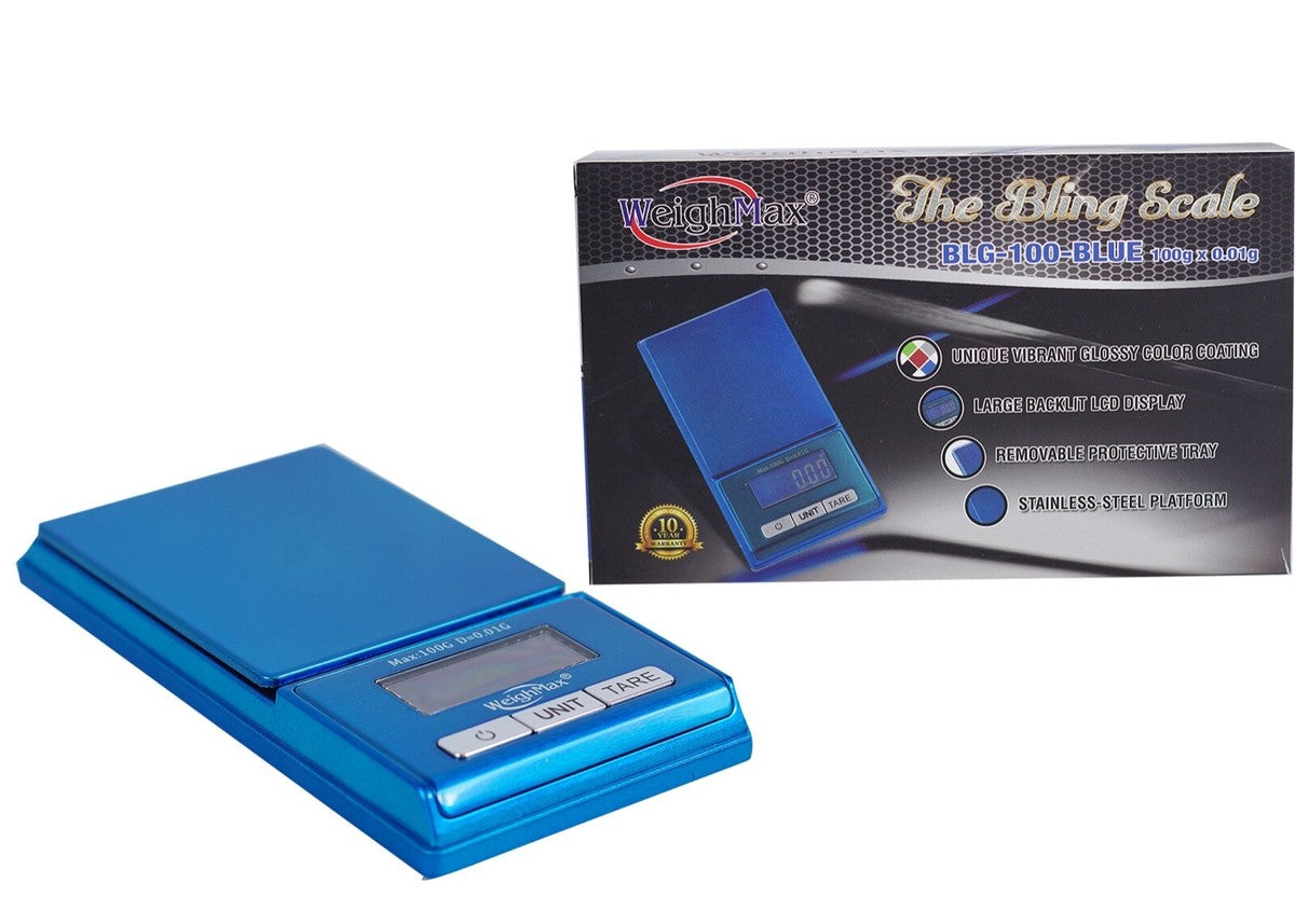 WEIGHMAX THE BLING SCALE BLG-100 100G X 0.01G BLUE