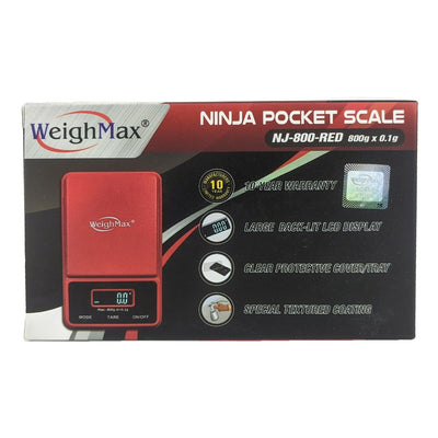 WEIGHMAX NINJA POCKET SCALE NJ-800 800G X 0.1G RED