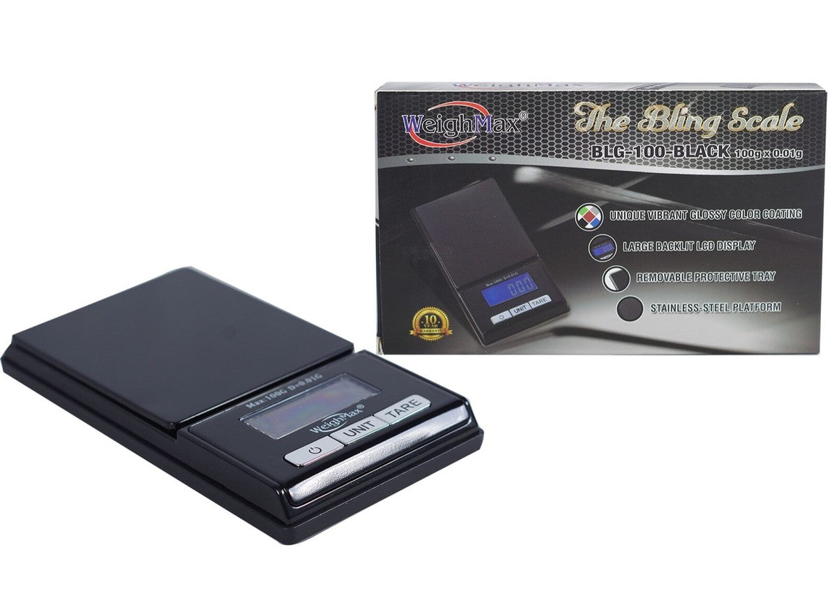 WEIGHMAX THE BLING SCALE BLG-100 100G X 0.01G BLACK