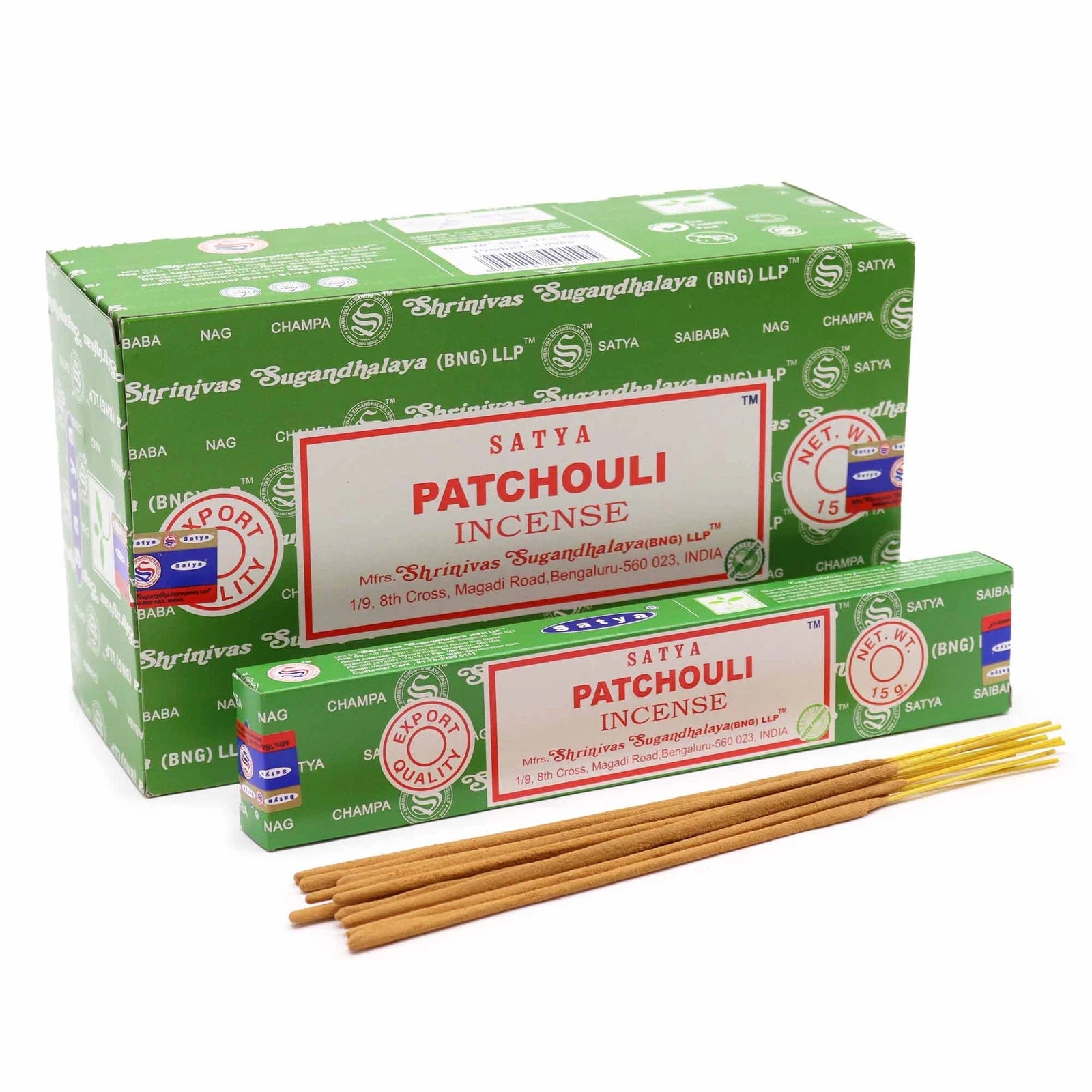 SATYA INCENSE 15G X 12 BOX PATCHOULI