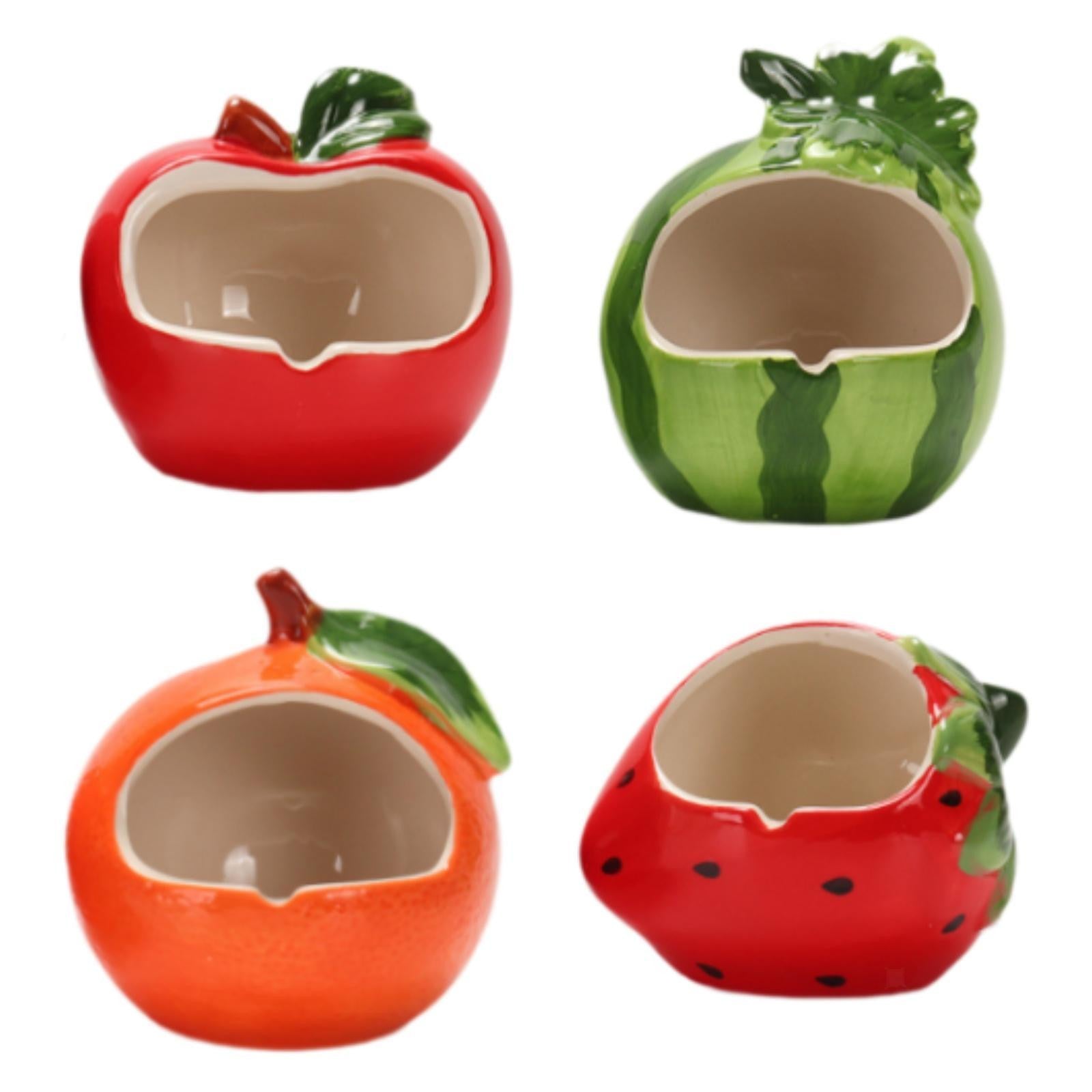 ASHTRAY CERAMIC FRUIT SHAPED ASST