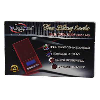 WEIGHMAX THE BLING SCALE BLG-1000 1000G X 0.1G RED