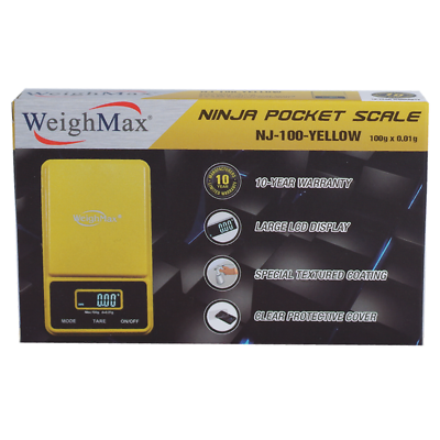 WEIGHMAX NINJA POCKET SCALE NJ-100 100G X 0.01G YELLOW