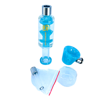 SENSE GLASS 2IN1 PIPE & NECTAR COLLECTOR KIT W/GLYCERIN COIL MILKY TURQUOISE