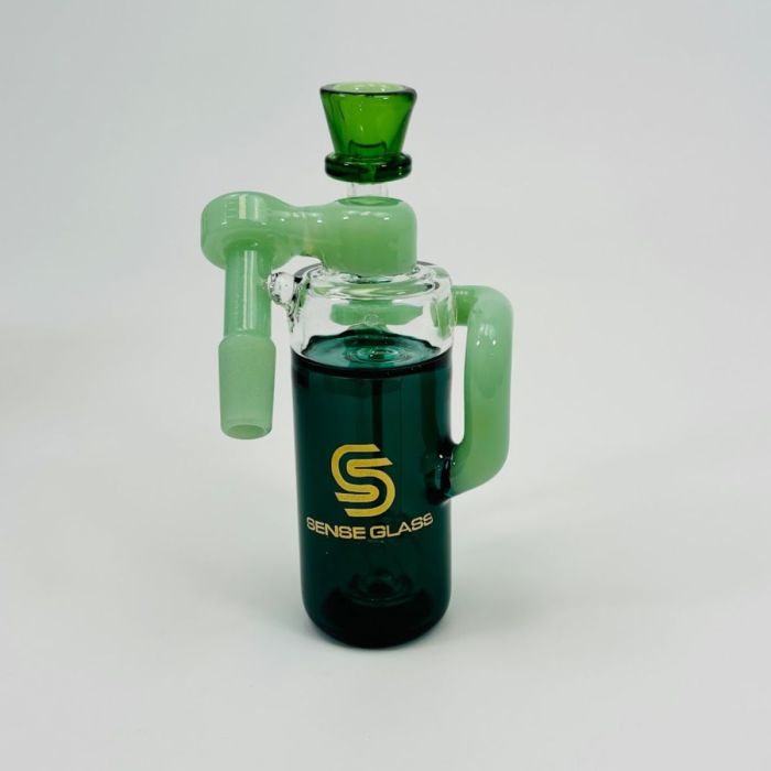 SENSE GLASS ASH CATCHER 14mmMALE 45ø GREEN