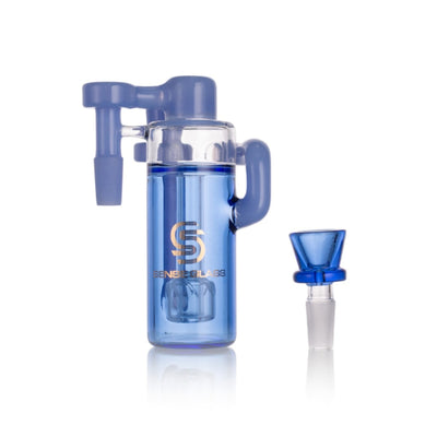 SENSE GLASS ASH CATCHER 14MM MALE 90° M.BLUE/BLUE