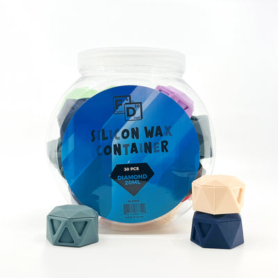 SILICON WAX CONTAINER DIAMOND 20ML 30ct/JAR SL136D