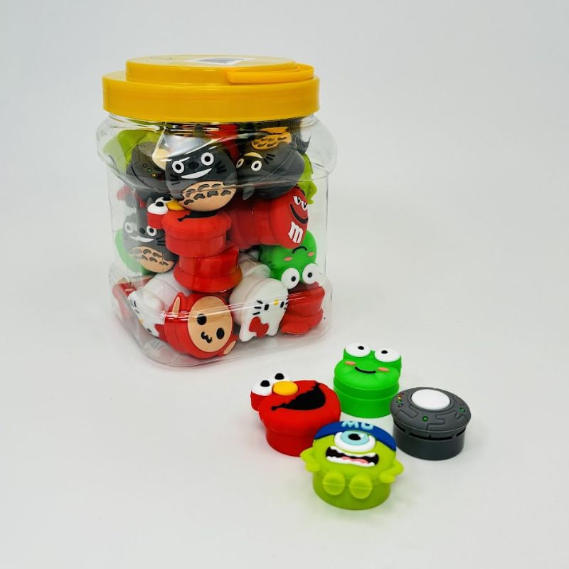 SILICONE CONTAINER 5ML 40ct/Jar ASSORTED DESIGNS