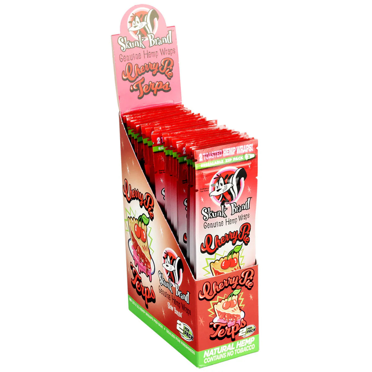 SKUNK HEMP WRAPS TERPS 2/PK 25PK/BOX  CHERRY PIE