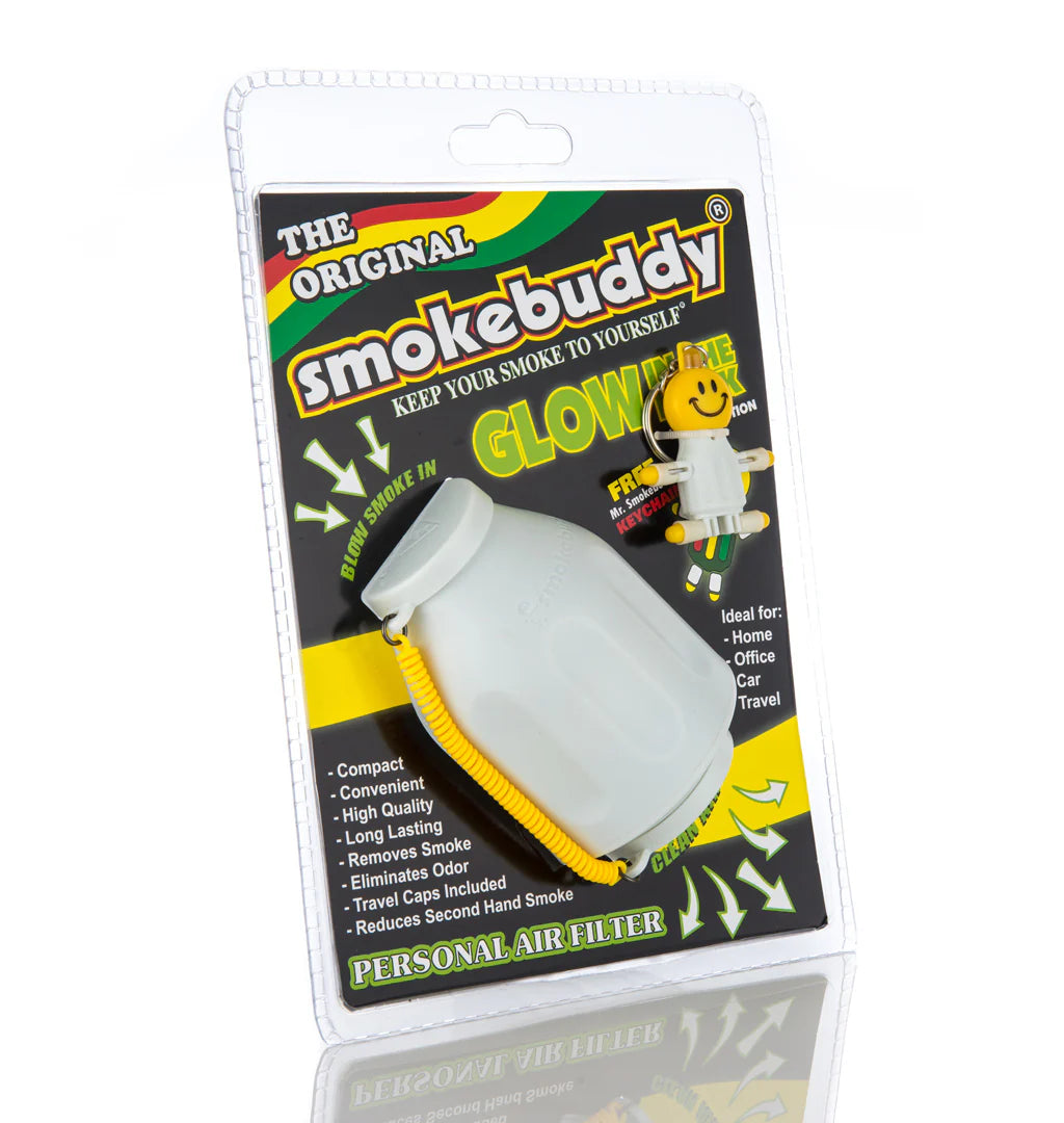 SMOKE BUDDY THE ORIGINAL GLOW THE DARK WHITE