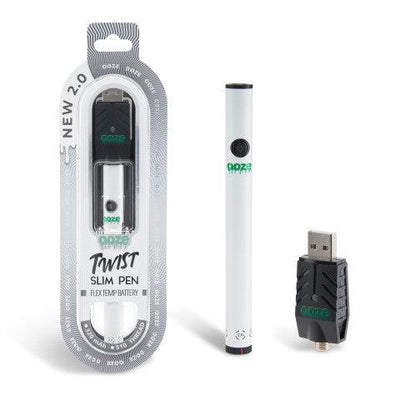 OOZE TWIST SLIM PEN 2.0 320mah Per Pc GHOST WHITE