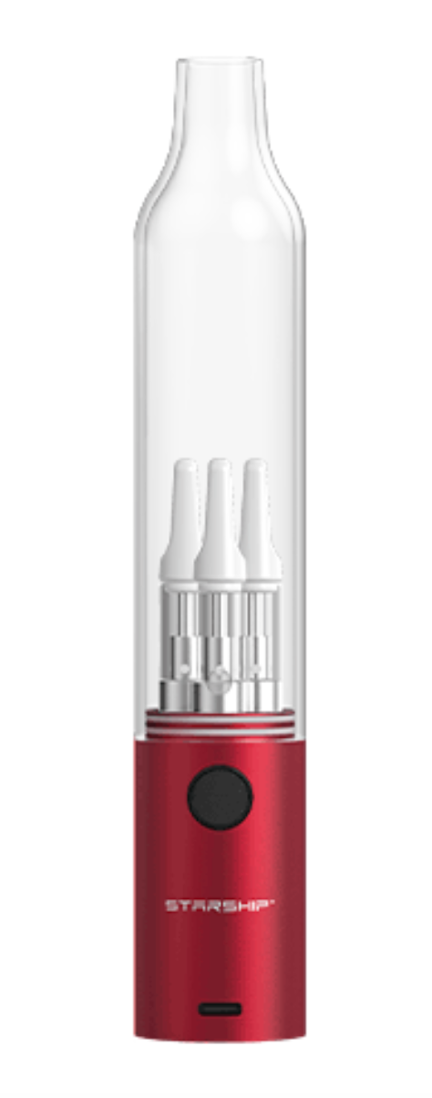 HAMILTON DEVICES STARSHIP TRIPLE CART WAX COIL BATTERY RED