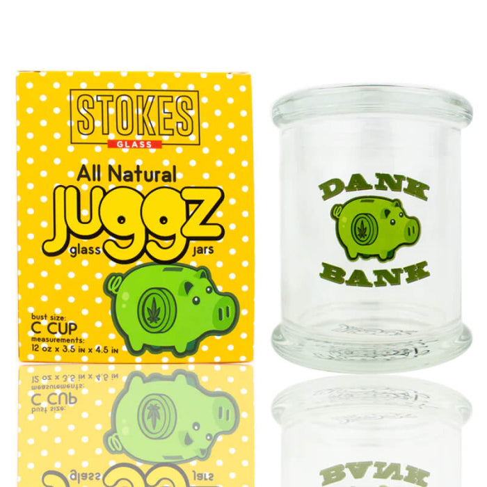 STOKES JUGGZ GLASS C CUP LARGE 12oz DANK-BANK