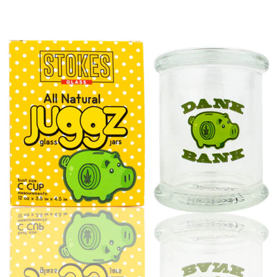 STOKES JUGGZ GLASS C CUP LARGE 12oz DANK-BANK