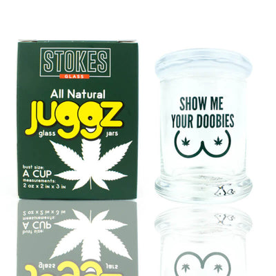 STOKES JUGGZ GLASS A CUP SMALL 2oz SHOW ME YOUR DOODIES