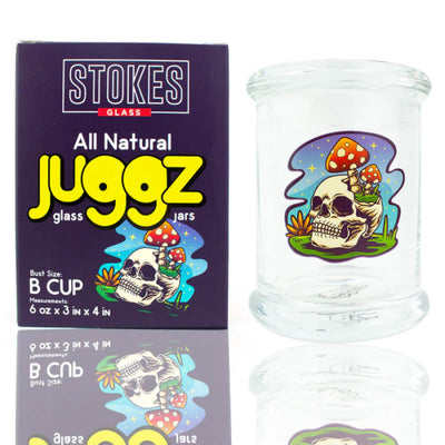 STOKES JUGGZ GLASS B CUP MEDIUM 6oz SKELETON