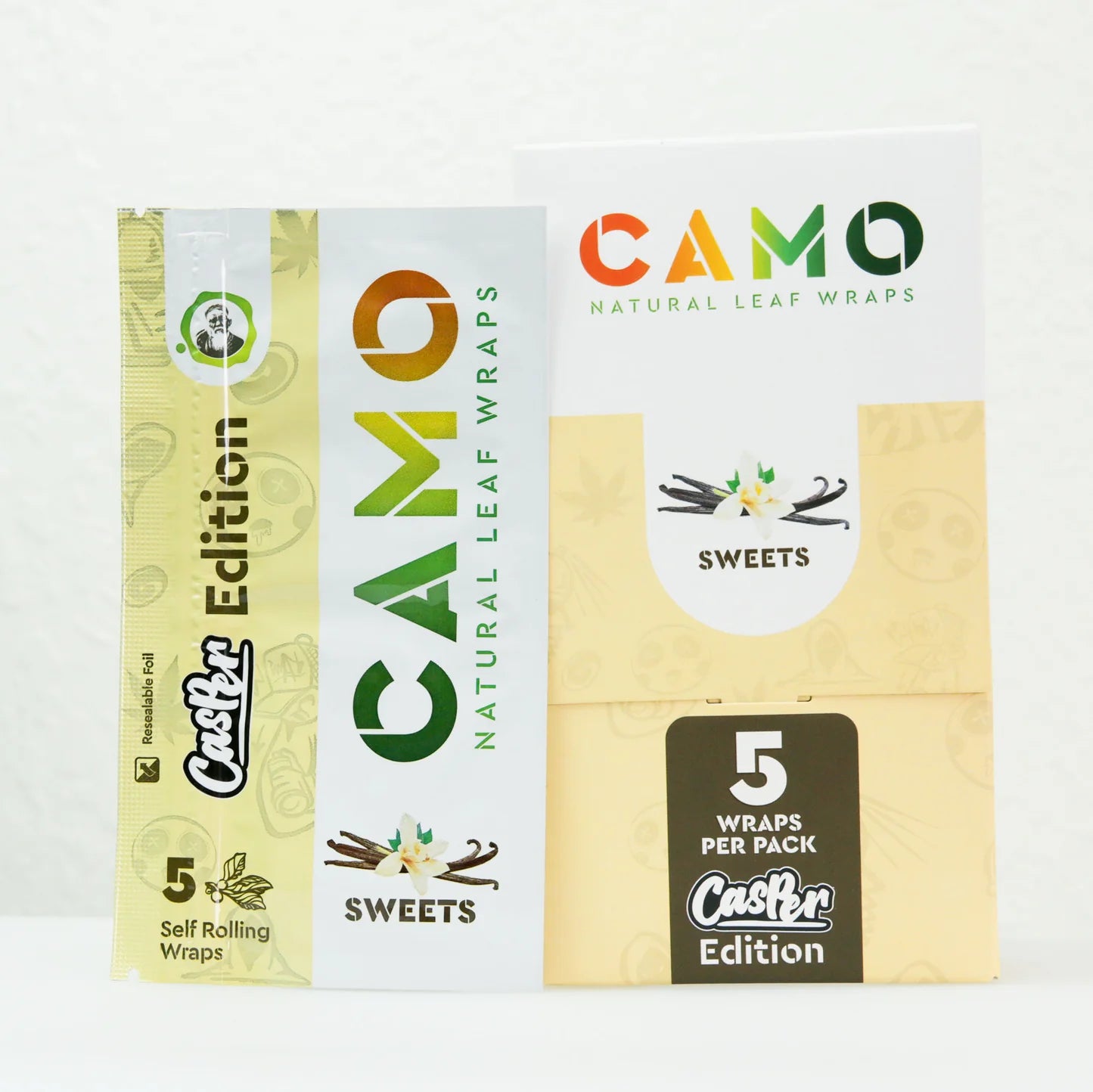 CAMO NATURAL LEAF WRAPS 5PK/25CT CASPER EDITION | SWEET