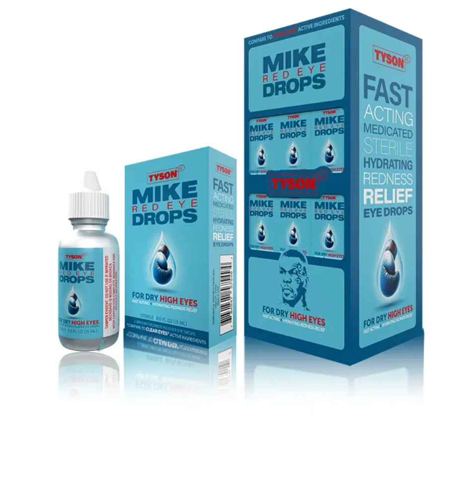 TYSON 2.0 MIKE RED EYE DROPS 15ML 30PK/DISPLAY