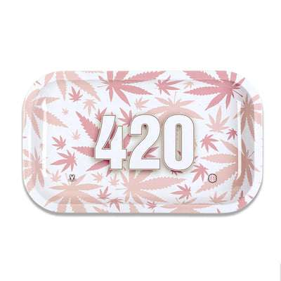 V SYNDICATE METAL ROLLING TRAY MEDIUM 420 PINK