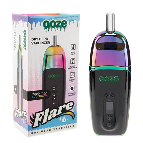OOZE FLARE DRY HERB VAPORIZER KIT RAINBOW