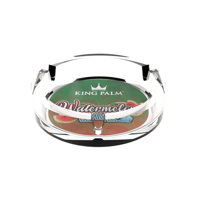 KING PALM ASHTRAY GLASS FLAVOR SERIES WATERMELON WAVE