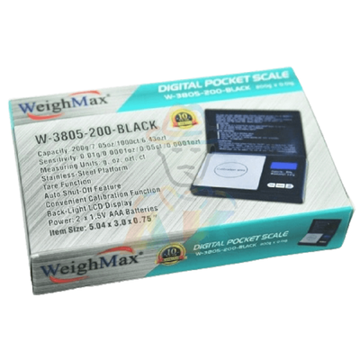 WEIGHMAX W-3805-200-BLACK 200G X 0.01G