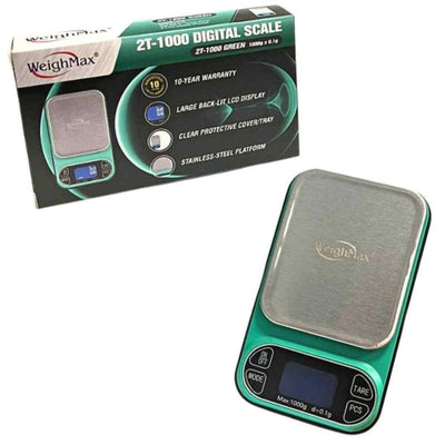 WEIGHMAX DIGITAL SCALE 2T-1000 1000G X 0.1G GREEN