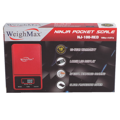 WEIGHMAX NINJA POCKET SCALE NJ-100 100G X 0.01G RED