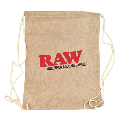 RAW DRAWSTRING BAG TAN