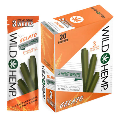 WILD HEMP WRAPS 4/PK 20PK/DISPLAY GELATO