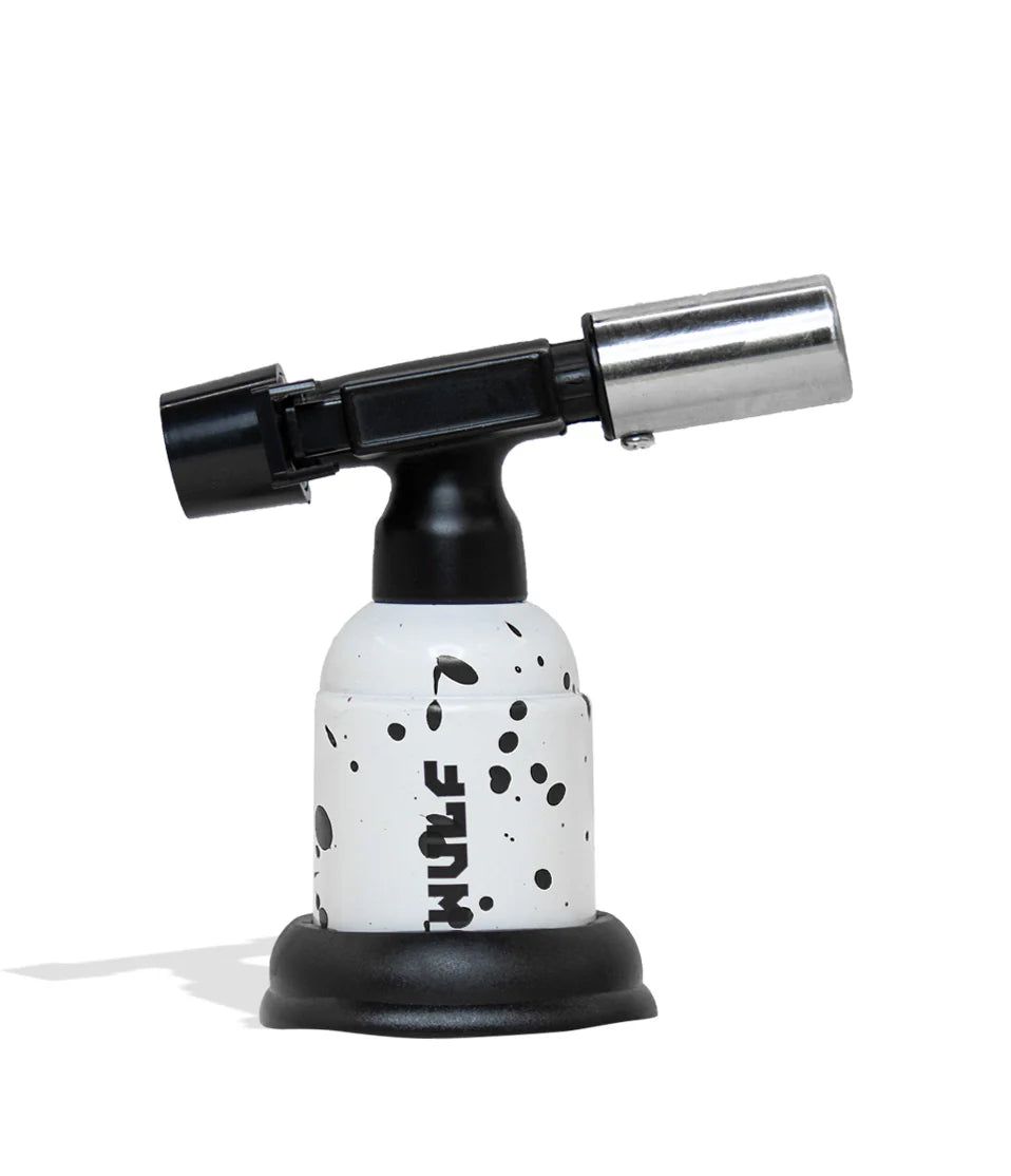 WULF BLAST BUTANE TORCH LIGHTER WHITE BLACK SPLATTER