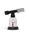 WULF BLAST BUTANE TORCH LIGHTER WHITE RED SPLATTER