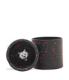 WULF GRINDER 4PT 65MM W/TOP ASHTRAY BLACK RED SPLATTER
