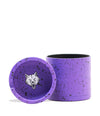 WULF GRINDER 4PT 65MM W/TOP ASHTRAY PURPLE BLACK SPLATTER