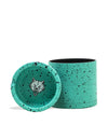 WULF GRINDER 4PT 65MM W/TOP ASHTRAY TEAL BLACK SPLATTER