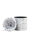 WULF GRINDER 4PT 65MM W/TOP ASHTRAY WHITE BLACK SPLATTER