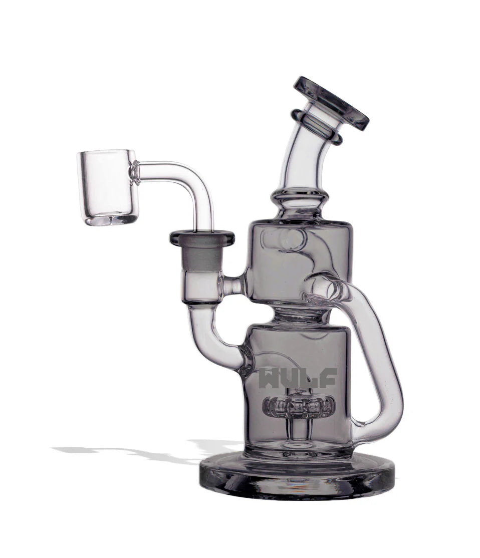 WULF GLASS DAB RIG 14mm QB ALPHA SMOKE